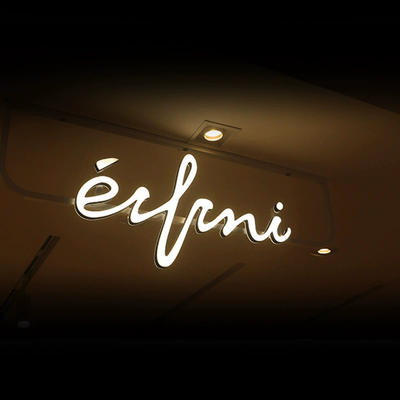 户外门头亚克力发光字广告牌不锈钢迷你背led 发光招牌商用