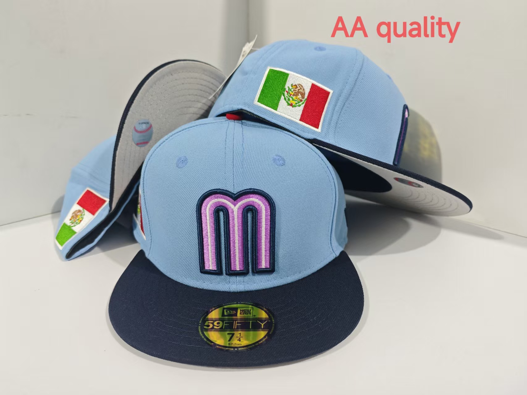Gorra de Béisbol de Comercio Transfronterizo al por Mayor 2025, con Bordado de Letras con Patrón AA, Gorra de Visera Plana Moderna para Hombre
