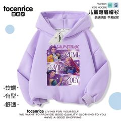 kpop demon hunters Kpop猎魔女团卫衣连帽秋装女孩衣服儿童帽衫