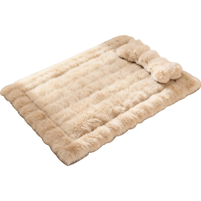 Coperta calda e accogliente per animali domestici con cuscino, letto invernale per cani e gatti, morbido e soffice tappetino per animali domestici_voghion.com