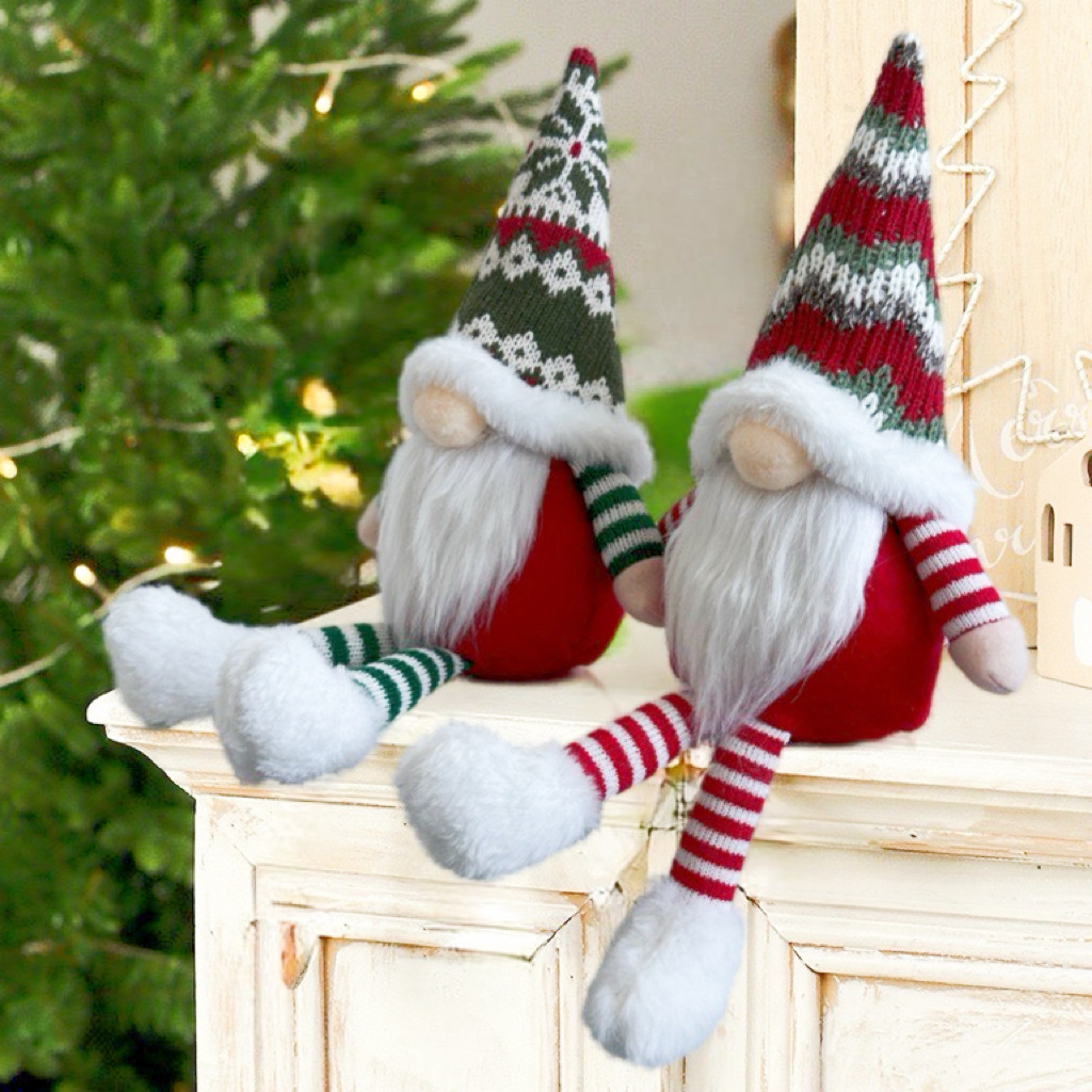 Nuevos productos transfronterizos adornos de goblin navideño gorro de lana de punto con botas de nieve muñeca sin rostro Rudolph adornos navideños image 5