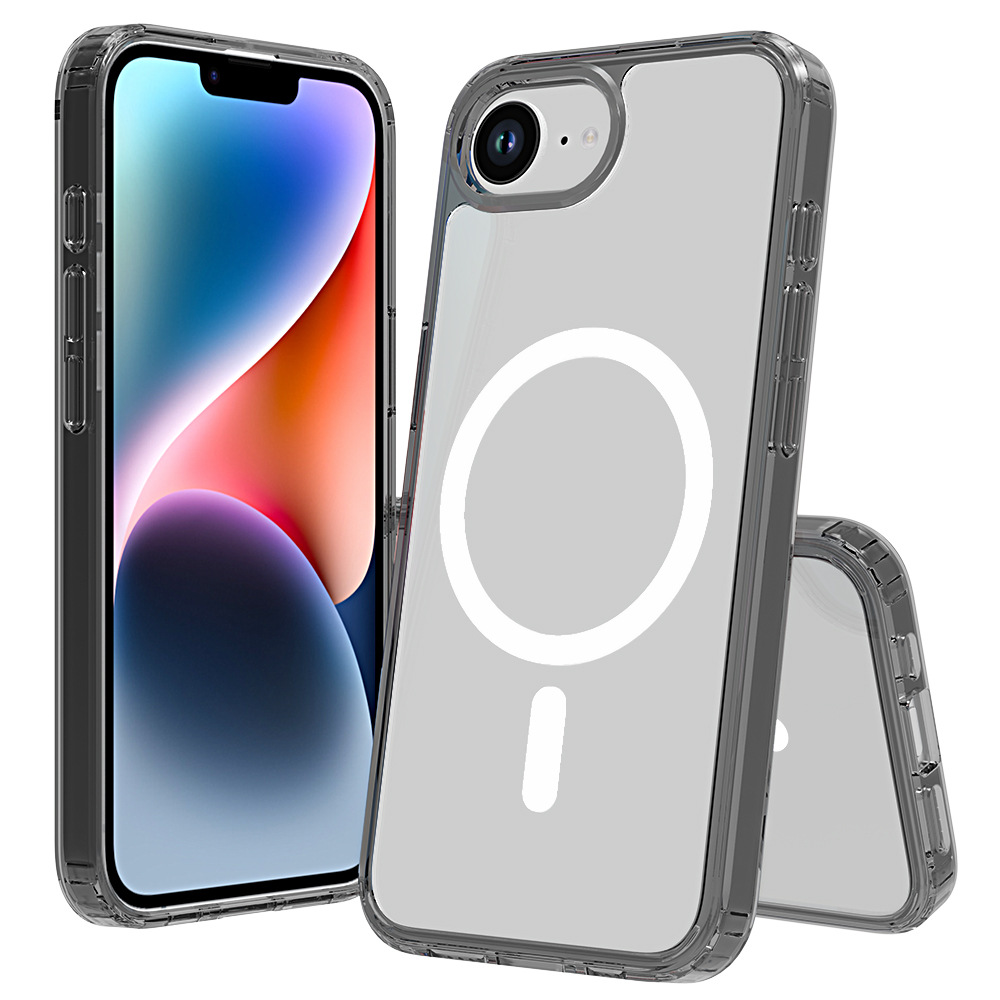 Aplicable para iphone16E acrílico 2 - en - 1 caja de teléfono móvil anti-caída cubierta de succión magnética transparente anti-racaña