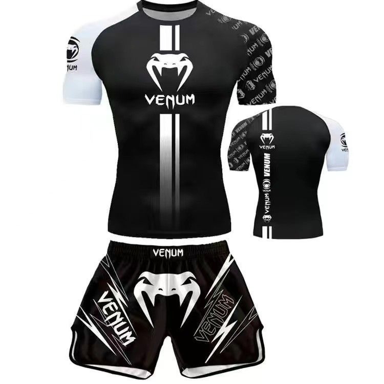 Cross-Border Ufc Fighting Boxing Training Clothing Muay Thai Fighting Fitness Shorts Men and Women Quick-Drying Short-Sleeved T-Shirts for Kidsren