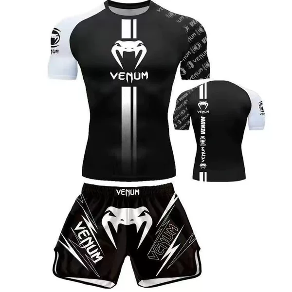 Cross-Border Ufc Fighting Boxing Training Clothing Muay Thai Fighting Fitness Shorts Men and Women Quick-Drying Short-Sleeved T-Shirts for Kidsren