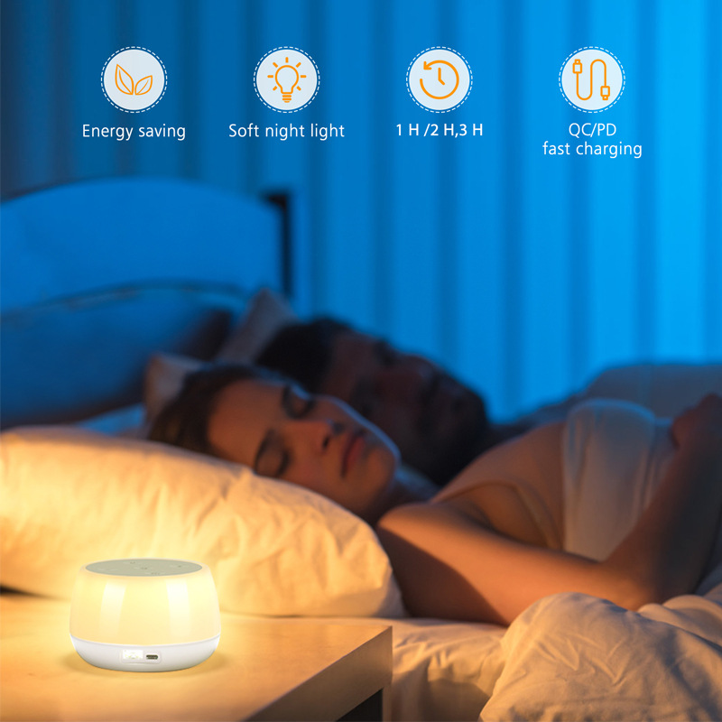 Nuevo colorido plug-in luz nocturna lámpara de noche lámpara de mesa lámpara de ambiente táctil con cargador USB Amazon caliente
