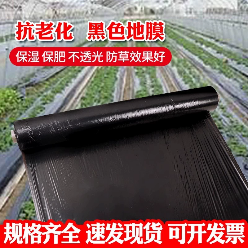 Черная пластиковая пленка для сельского хозяйства огороды для сохранения тепла и увлажнения для защиты от длинных трав.
