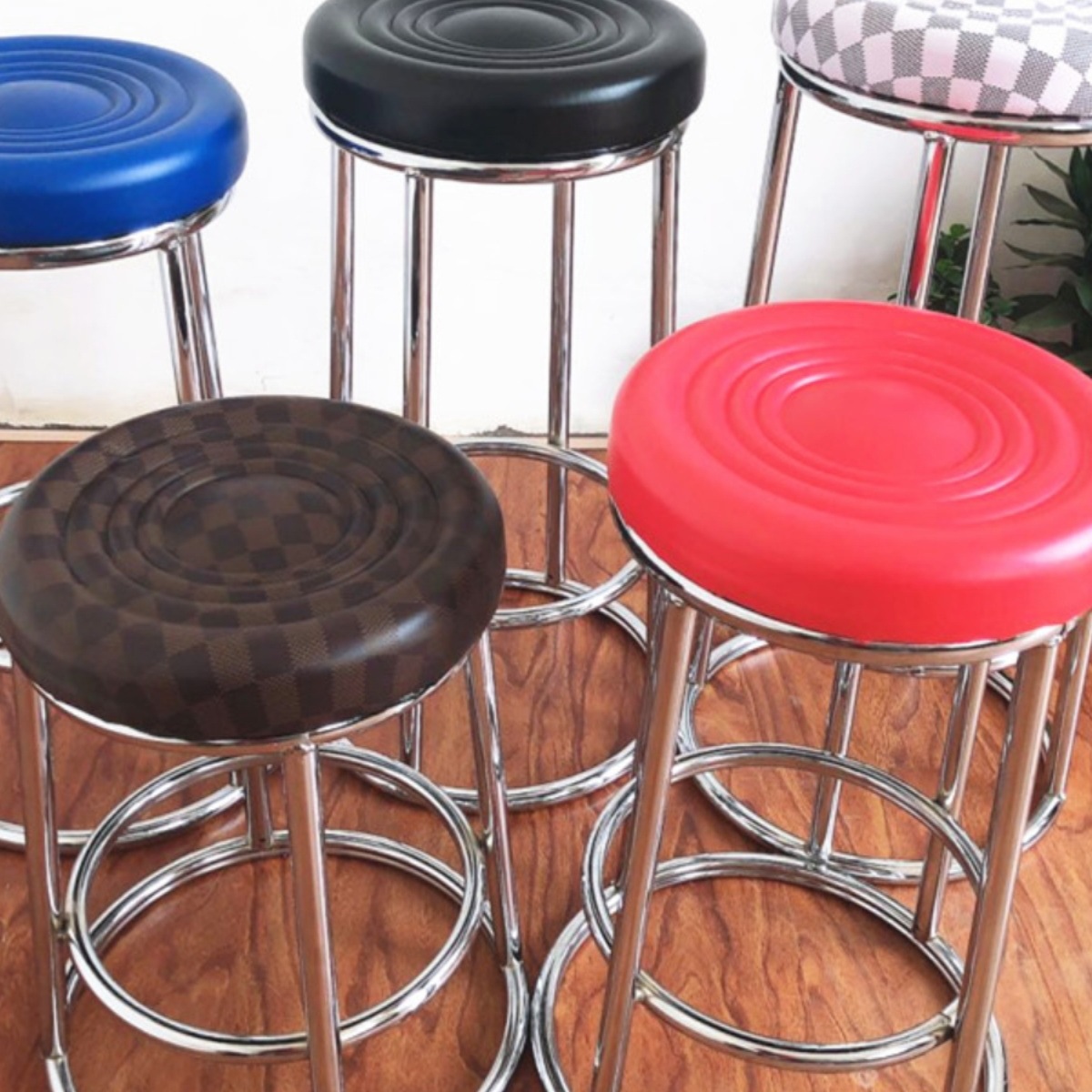 Restaurant Water Bar Bar Chair Stool Bar Game Hall High Stool Mobile Phone Counter Front Desk Elevated Round Stool