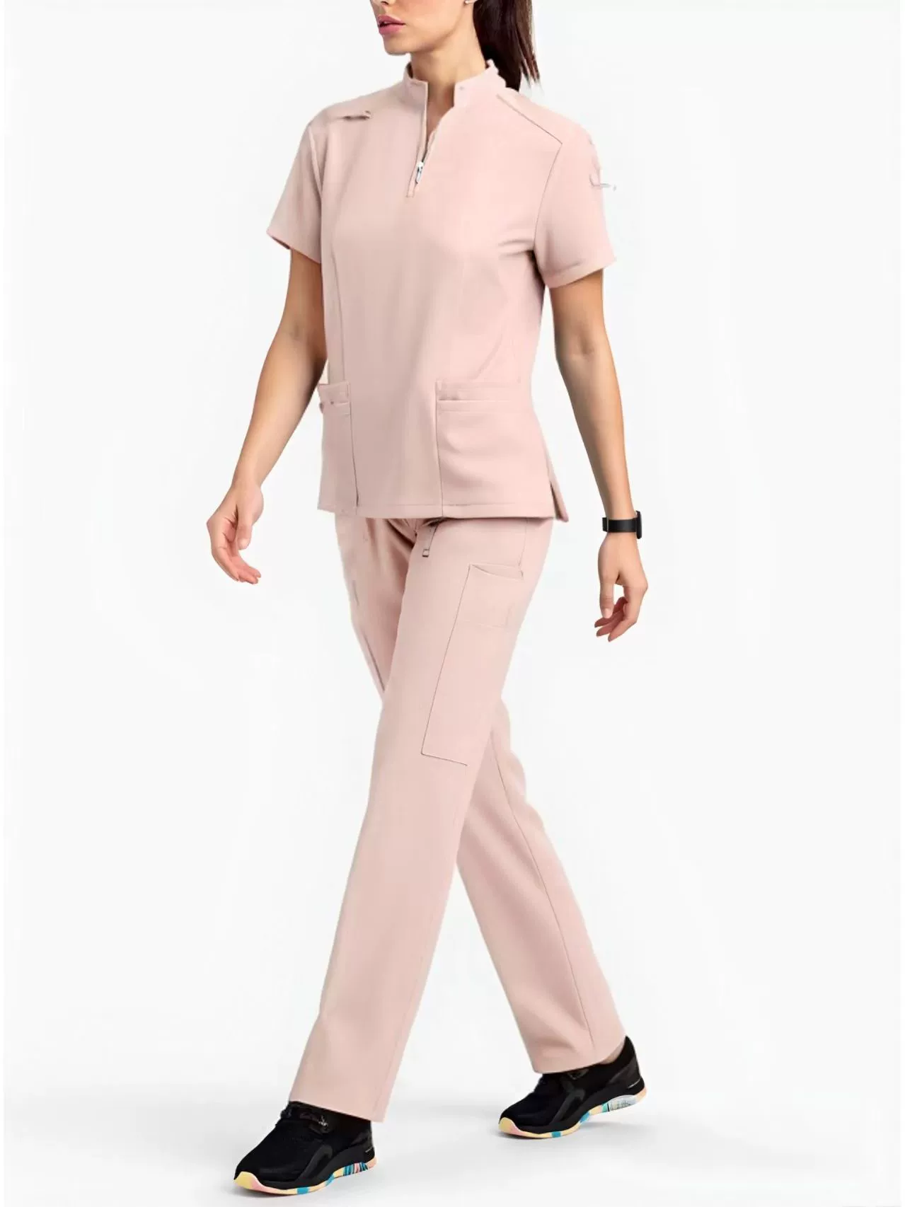 [Есть в наличии] Stand Collar Zipper Doctor Nurse Work Uniform Surgical Gown Surgical Gown Brush Hand Clothes