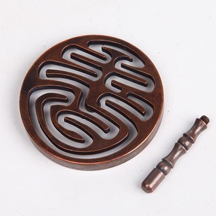 Pure copper incense burner incense burner suit supplies tools incense burner 6cm incense burner incense mold incense powder vintage incense burner
