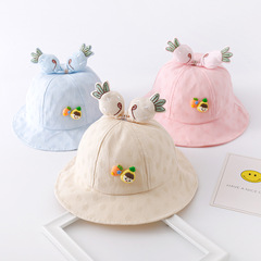 兒童帽子春秋夏季韓版新款可愛寶寶遮陽盆帽嬰兒防曬薄款漁夫帽潮