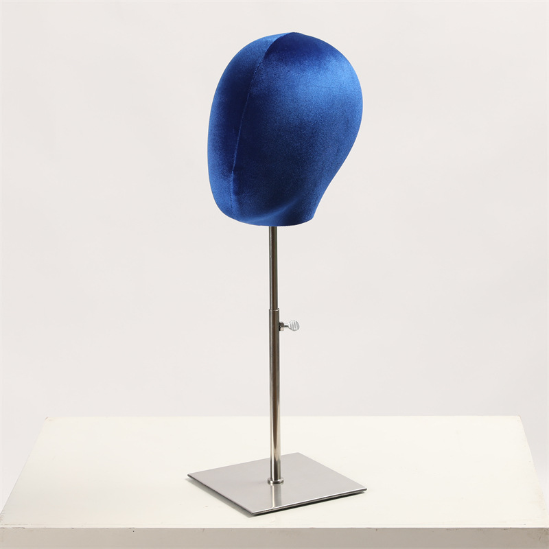 Soporte de Cabeza de Maniquí para Sombreros y Pelucas de Terciopelo para Escaparates