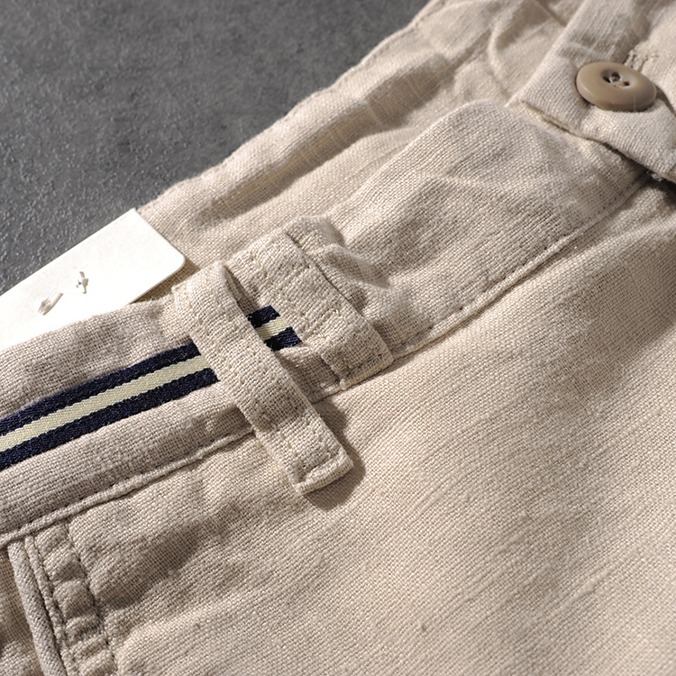 DEESMANCE and CO spring/summer American comfortable wash cotton linen simple men's casual pants five-point pants 277 39 DEESMANCE and CO spring/summer American comfortable wash cotton linen simple men's casual pants five-point pants 277 39