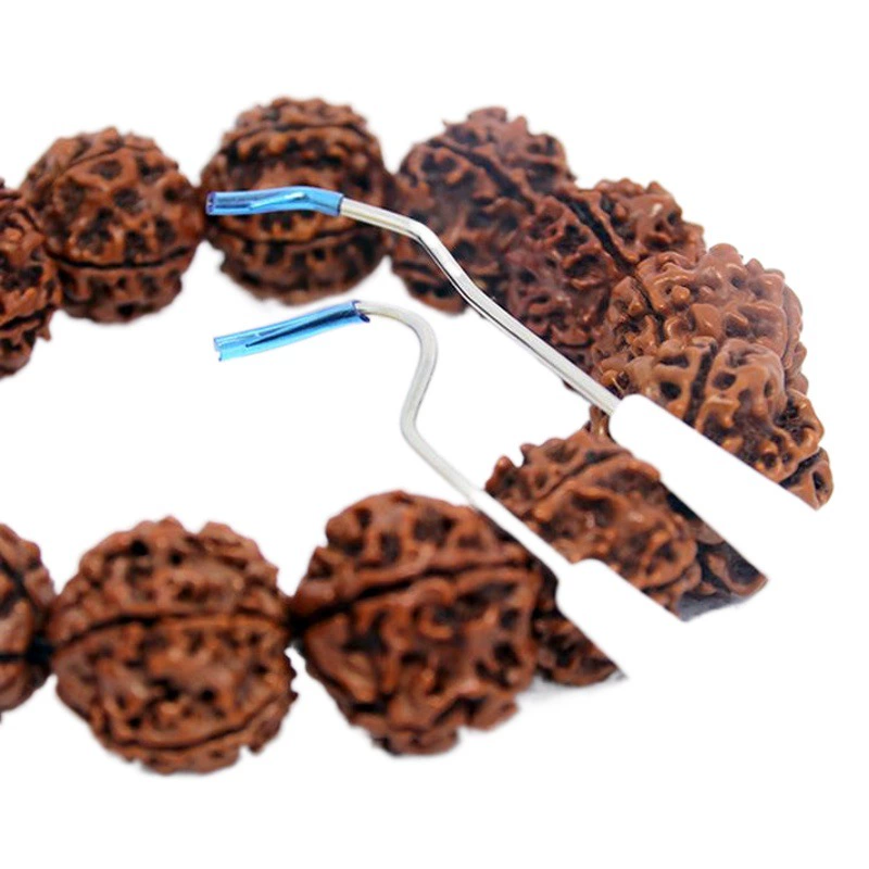 [Прямые продажи с фабрики] двуглавое вязание крючком из нержавеющей стали трехстороннее вязание крючком Wenwan Diamond Орех Чистящая игла Белый