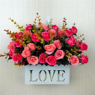[11,400 People] Artificial Flower Set Hanging Basket Rose Silk Flower Set Dining Table Plastic Flower