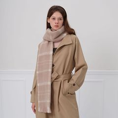 韓国風チェック柄スカーフ レディース 冬用 厚手 暖かい 起毛 イミテーションカシミヤ スカーフ ショール マフラー