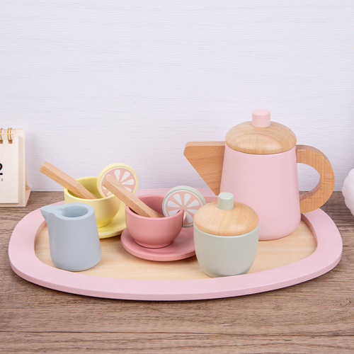 Children's play house tea set combination simulation afternoon tea dessert simulation teapot tableware set kitchen toys