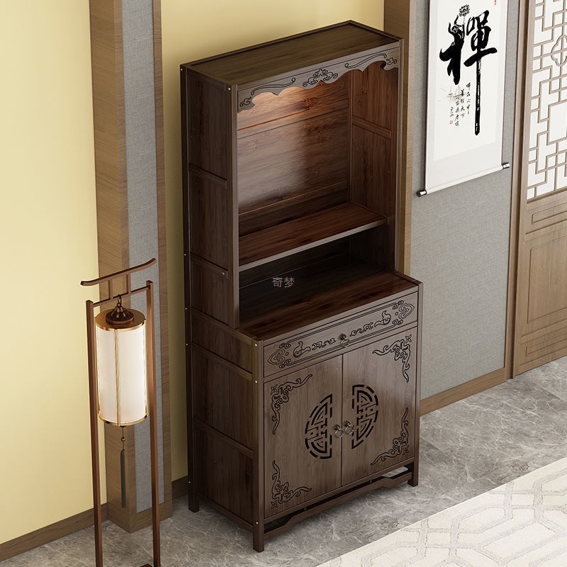 Buddhist Altar Home Chinese-Style God of Wealth Shrine Cabinet Offering Table Economical Solid Wood Guanyin Altar