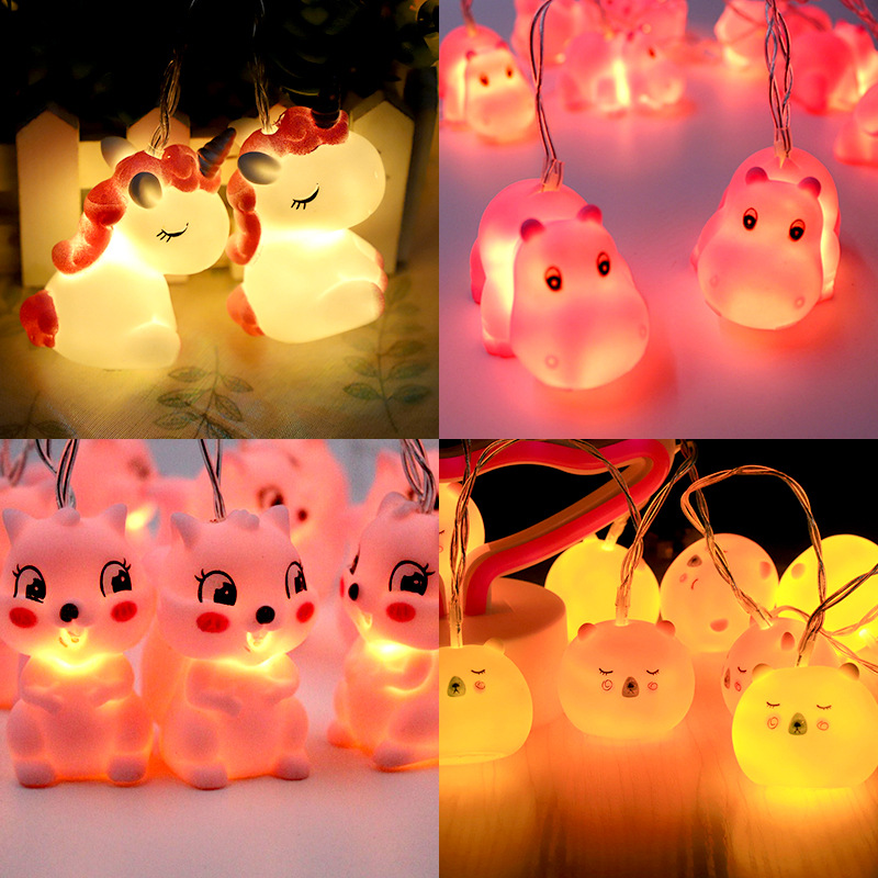 Luces LED de Navidad, luces LED de vinilo con forma de animales, luces de Navidad con forma de pato de dibujos animados, luces de Navidad de Amazon, luces decorativas navideñas
