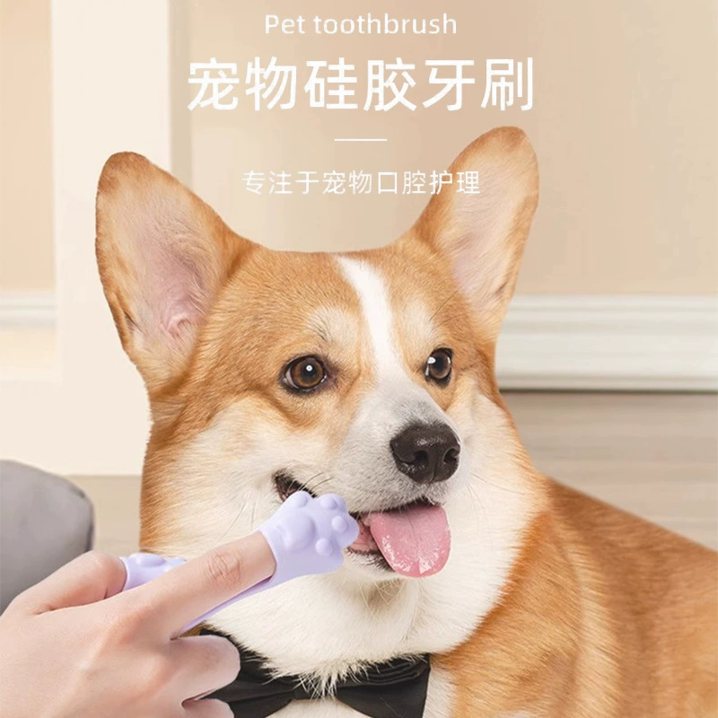 Специальная Чистка для кошек и собак артефакт с рукавом Для Пальцев Силиконовая зубная щетка костюм Тедди для чистки зубов домашних животных