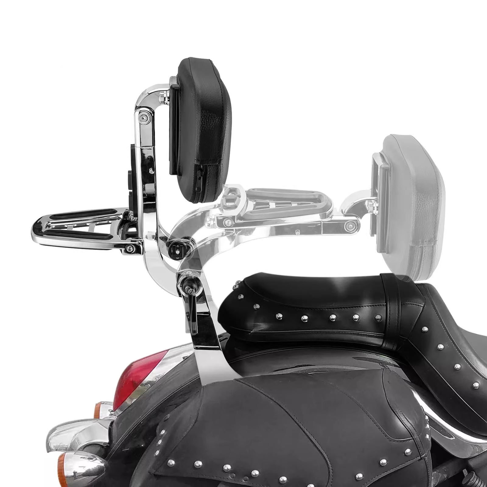 Suitable for Kawasaki Vnlcan Fire God 900 Rear Backrest Vn900 Rear Shelf Backrest Retractable Foldableing Backrest