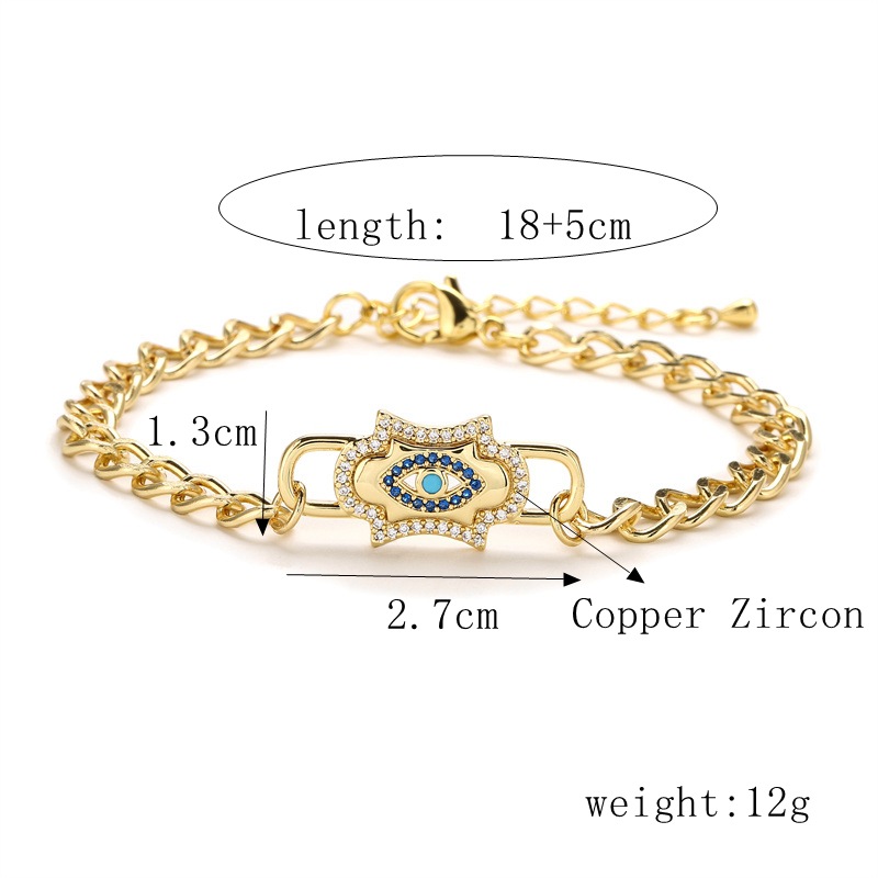 Fashion Palm Copper Bracelets Plating Zircon Copper Bracelets
