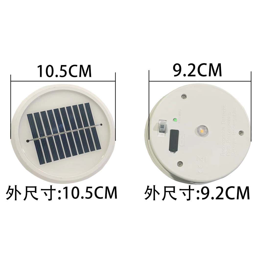 Round bulb solar-powered