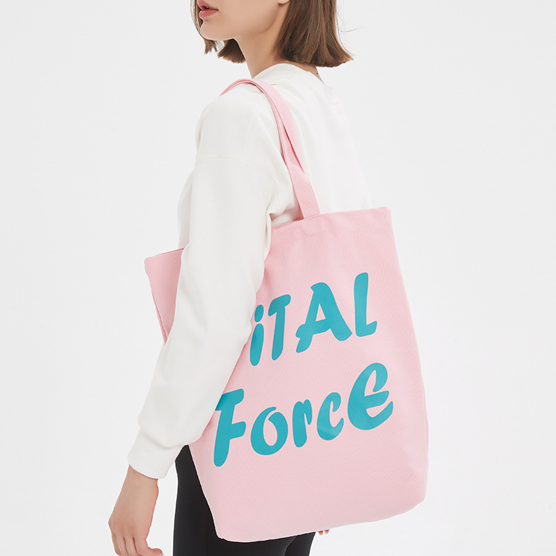 Designer Thick Canvas Bag with Large Capacity, Single Shoulder Tote Bag, Shopping Bag, Niche Travel Eco-Friendly Bag