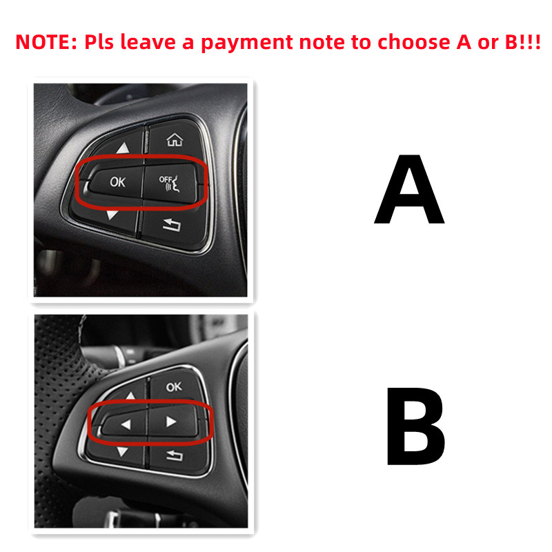 Suitable for Mercedes-Benz C200L GLA200 CLA GLE GLC260 C200L modified steering wheel button sticker