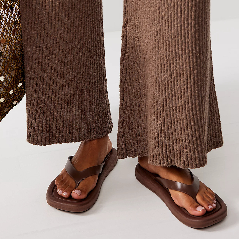 Women's Flip-flops, European And American Ins Trend, EVA Soft Sole, Outdoor Casual Beach Sandals, Flat Slippers_vogvips.com