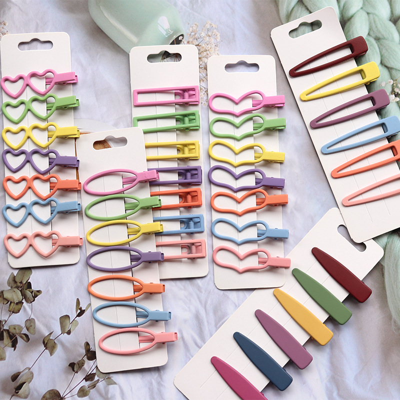 25g Weight Hair Clip Hair Accessories Type 1 Set Quantity Fashion Solid Color Metal Plating Hair Clip 1 Set
