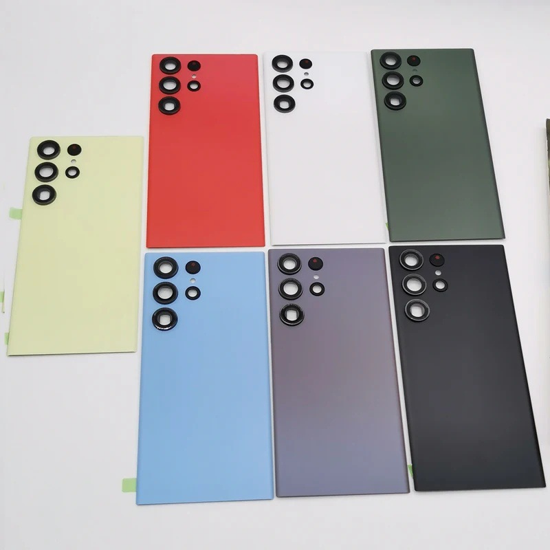 适用三星S23 Ultra s23＋ plus后盖玻璃 s9180电池盖后壳 后屏