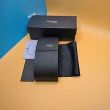 普拉墨镜盒P家黑色太阳镜盒套装可改logo源头工厂现货批发眼镜盒