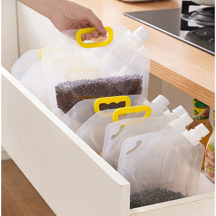 Мешок для хранения зерна прозрачный самонесущий мешок с всасывающей форсункой рисовое зерно влагостойкий толстый портативный герметичный мешок с защитой от насекомых