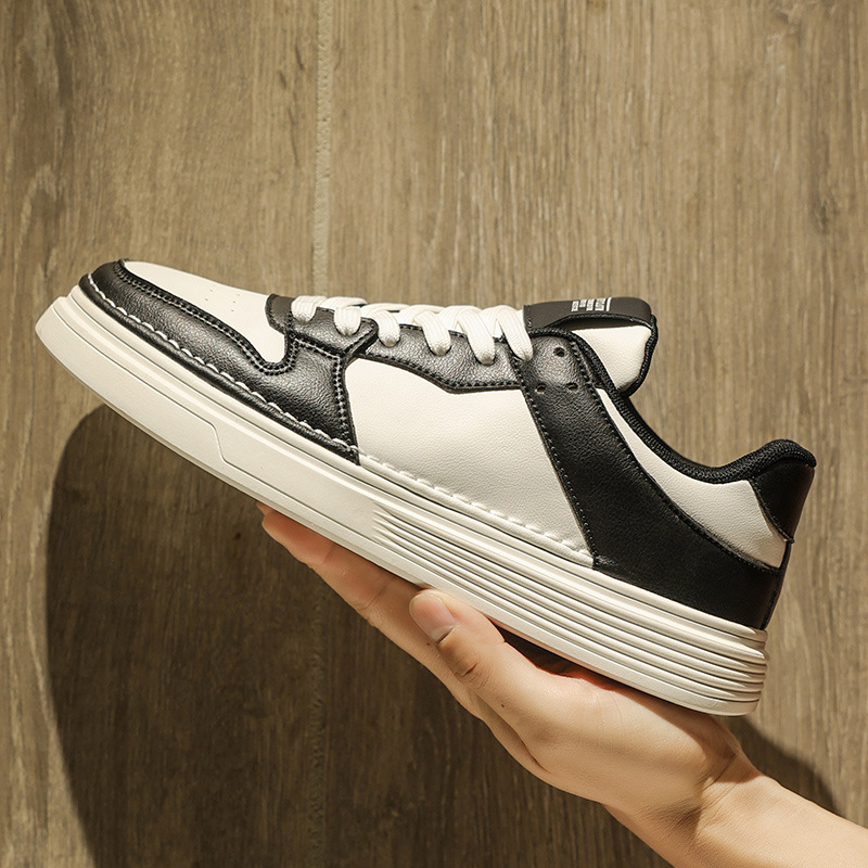 Modische Herren-Neuheit, lässig und vielseitig, koreanische Version, trendige Sport-Board-Schuhe, dicke Sohlen, niedrig geschnittene Laufschuhe_voghion.com