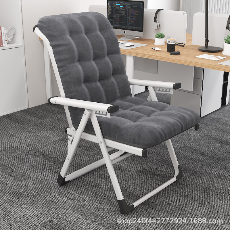 [업그레이드 모델] 앉거나 누울 수 있는 싱글 의자 화이트 그레이 코튼 패딩