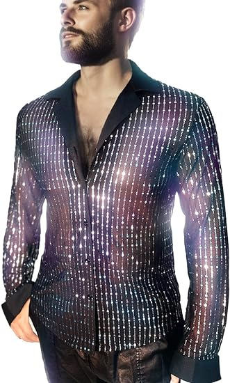 2024 nuevo comercio exterior de Amazon con camisa de mangas largas en stock de fiesta discoteca