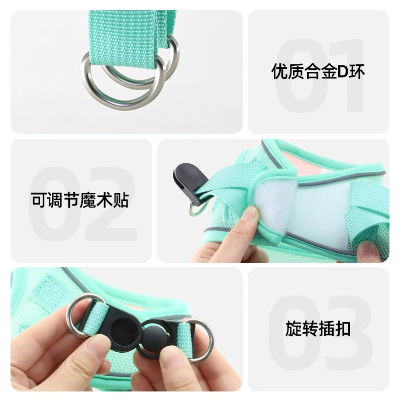 Toalla de saliva de celebridades de Internet, correa para el pecho y la espalda del perro, correa para pasear al gato, cuerda para perros, cuerda para evitar que las mascotas se liberen