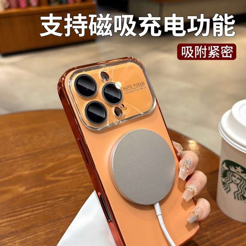 适用苹果大视窗iphone17promax手机壳带镜头膜17磁吸细圈全包硬壳|undefined