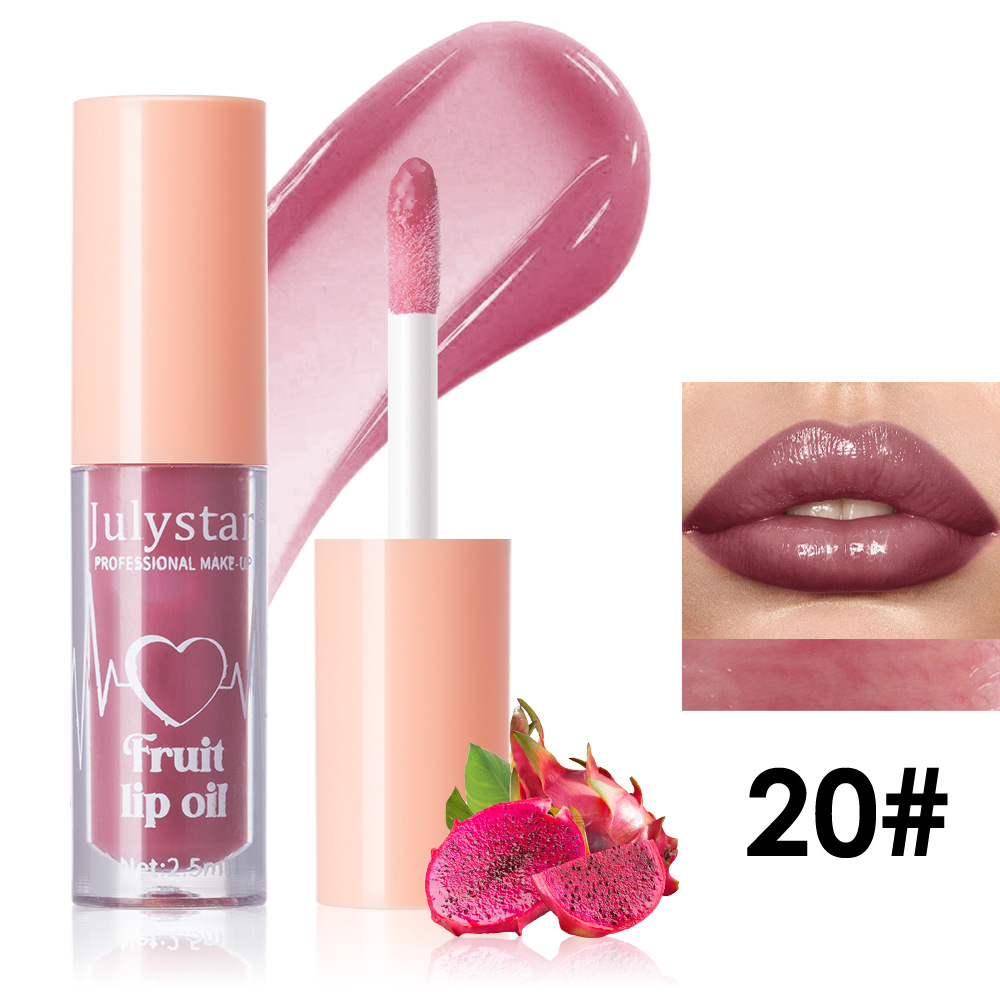 Julystar Fruit-Flavored Mirror Lip Gloss Moisturizing and Hydrating Ten-Color Set Water Gloss Lip Gloss Lipstick Wholesale undefined