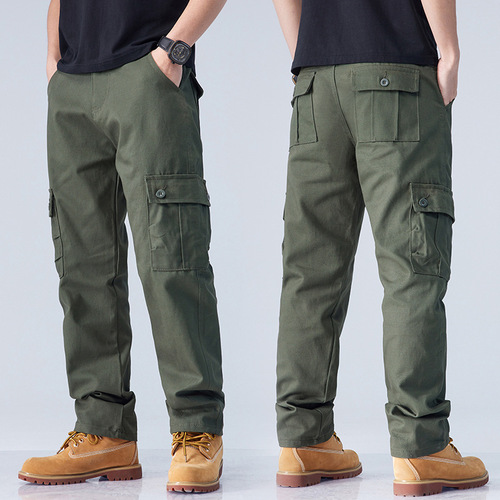 Men's Work Pants with Multiple Pockets, Loose Straight Leg, Export, AliExpress, Amazon Best Seller, Sports, Outdoor, Durable