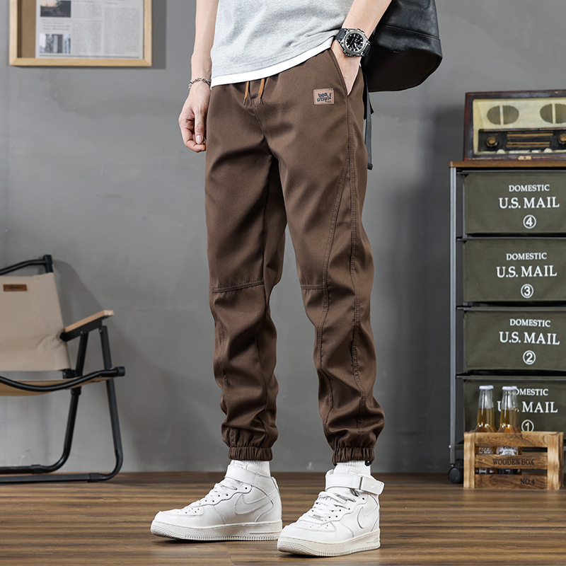Kuidou Fleece-Lined Hiking Pants for Men, Spring and Autumn, Nine-Tenths Length, Loose Casual Pants, Camel, Black, Army Green, Autumn and Winter, Fleece-Lined Kuidou Fleece-Lined Hiking Pants for Men, Spring and Autumn, Nine-Tenths Length, Loose Casual Pants, Camel, Black, Army Green, Autumn and Winter, Fleece-Lined
