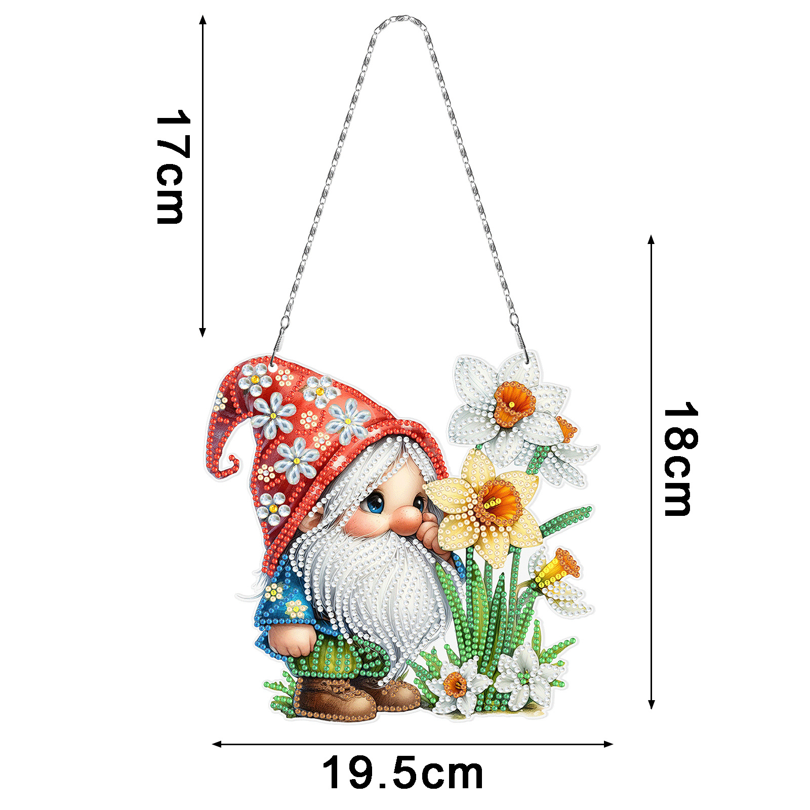 Pintura de diamantes DIY círculo dibujos animados colgante genio Navidad sala de estar decoración pintura distribuible