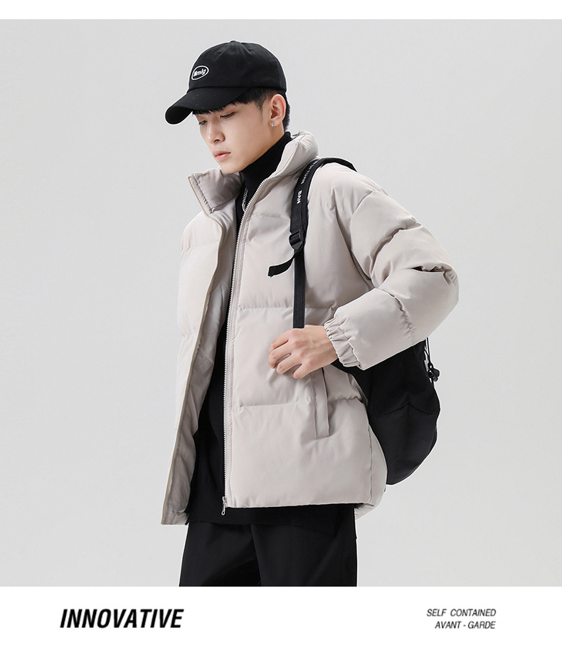 Herren Pufferjacke Für Den Winter, Warme Wattierte Freizeitjacke_voghion.com