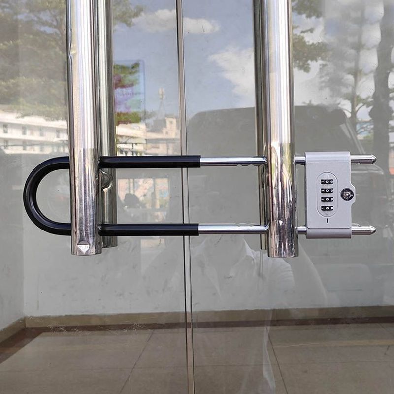 Password Lock for Glass Doors, Password Lock for Double Doors, Anti-Cut and Anti-Theft Lock, Extended Bolt Lock for Shops Password Lock for Glass Doors, Password Lock for Double Doors, Anti-Cut and Anti-Theft Lock, Extended Bolt Lock for Shops