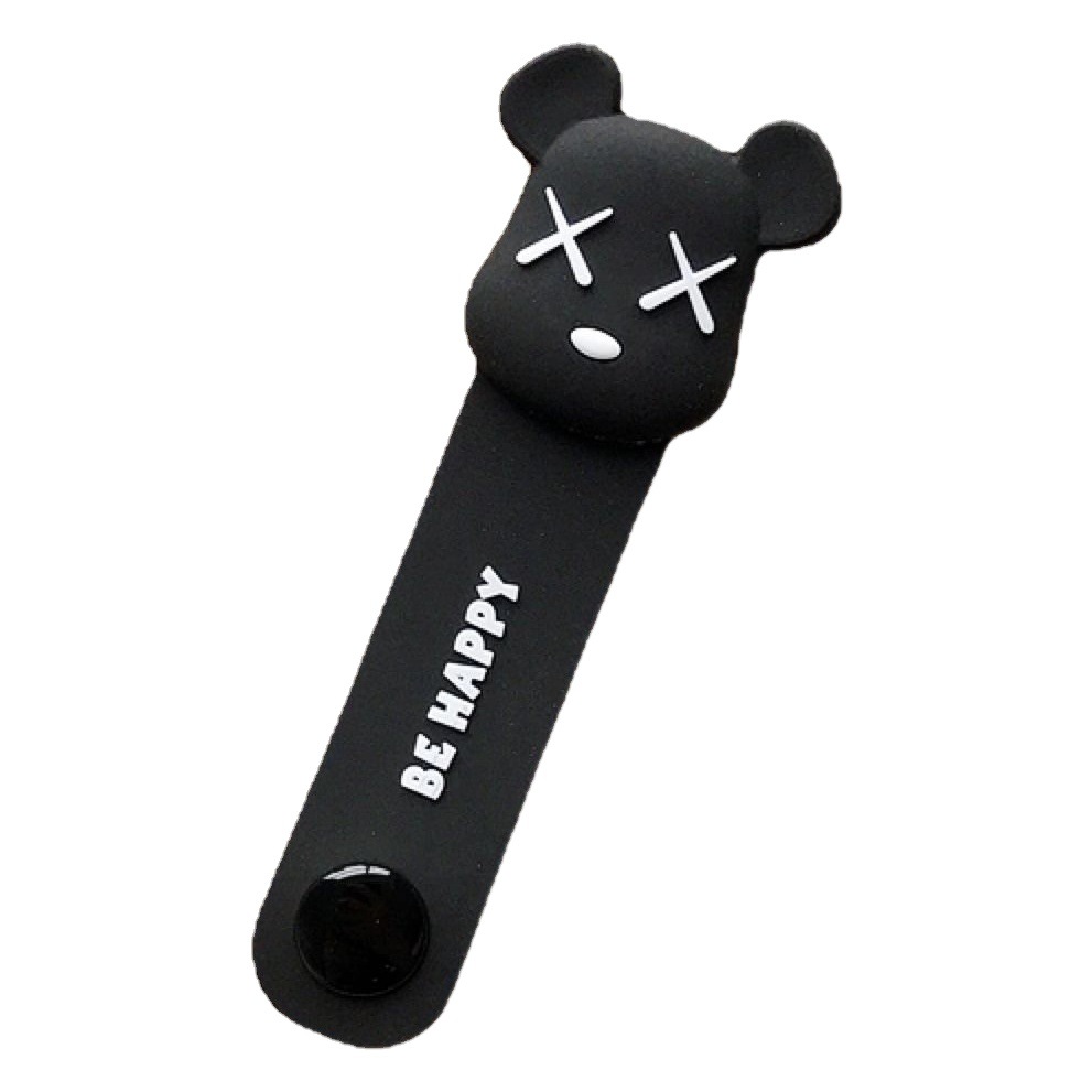 Japonés y coreano creativo Snap auricular cable organizador cable de datos fijo Winder lindo dibujos animados silicona Winder