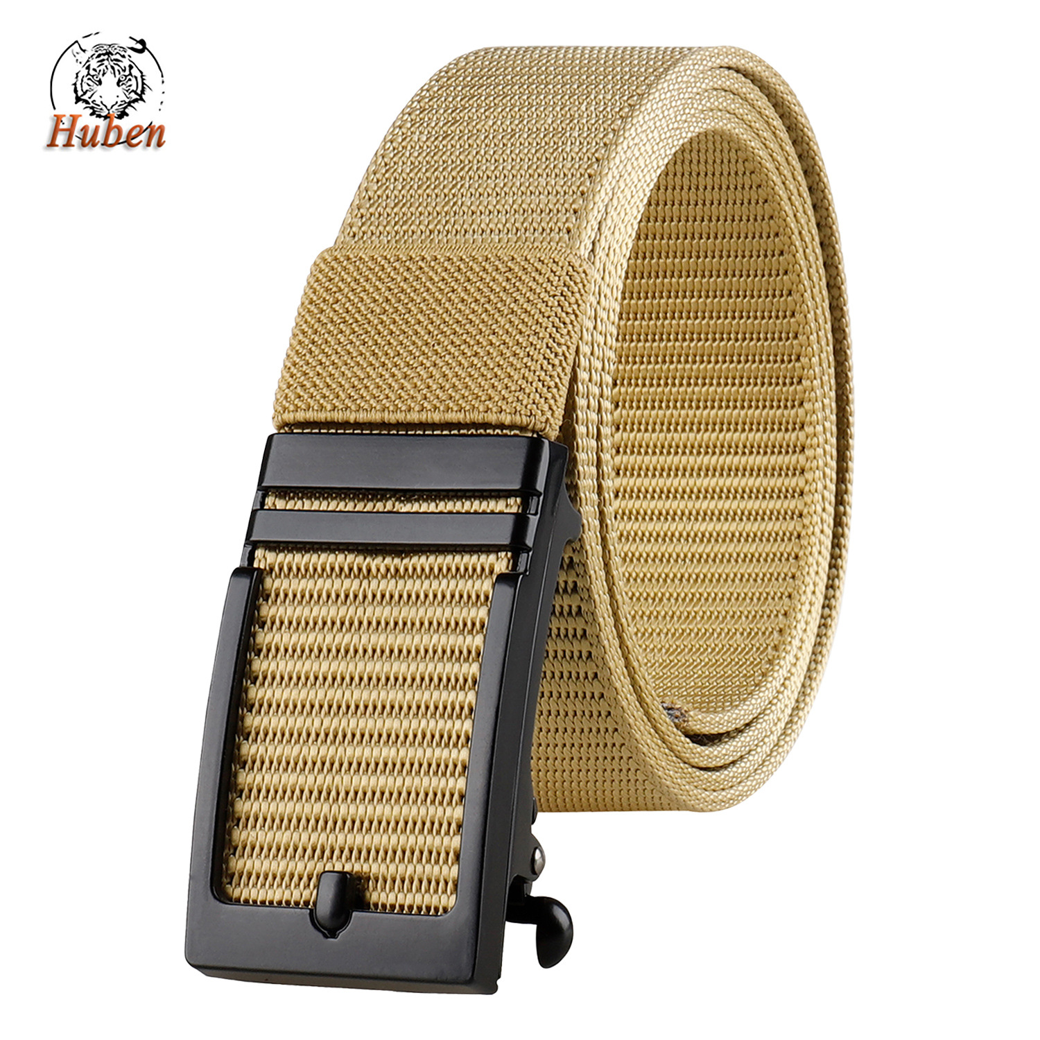 Cinturón para hombre Hebilla automática de aleación sin dientes Cinturón de nailon grueso Cinturón táctico Cinturón para hombre de moda de negocios