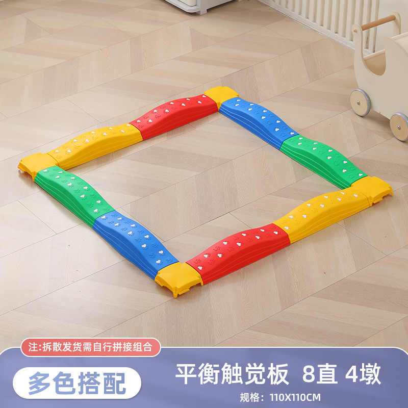 Fuente fábrica juguetes de educación temprana para niños equipo de entrenamiento de integración sensorial equilibrio táctil pisando el arco iris sobre el río material didáctico de piedra