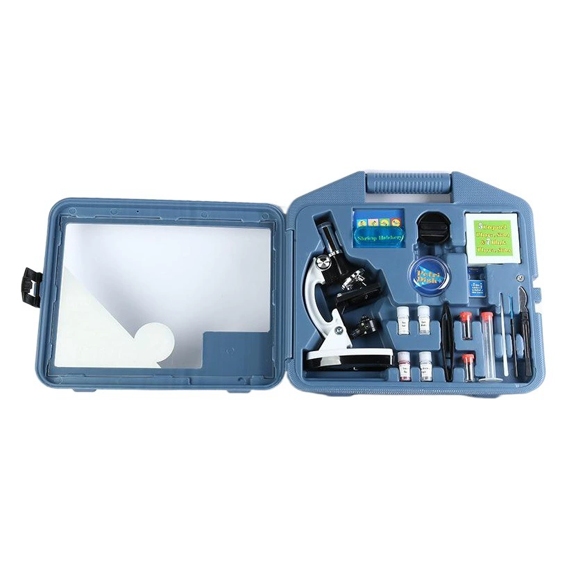 Детский и студенческий Биологический микроскоп высокой четкости, мощный металлический микроскоп с источником света, подарок на день рождения, экспериментальное исследование