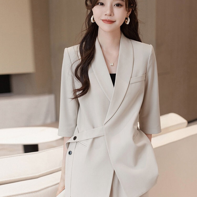 Sexy Suit Suit for Women 2025 New Professional Formal Wear Workplace Commuting Casual Suit Jacket Summer Thin Style