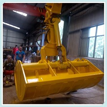 沙场液压小型挖机贝型散料煤装卸贝壳斗港口斗斗河道卸沙卸用中国